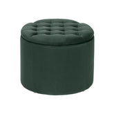 Taburet LEXA, stofa catifelata verde, 50x50x40 cm