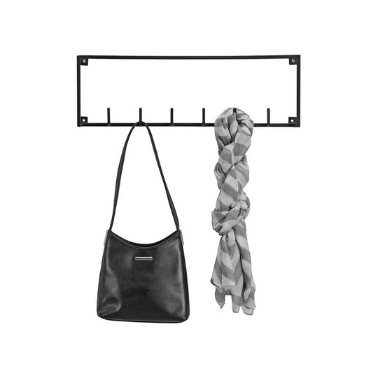 Cuier DORA, negru, metal, 50x4x16 cm