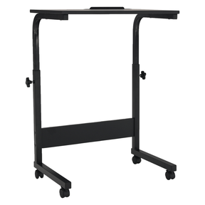 Masa birou WESTA, negru, metal, cu roti, 60x40x70/90 cm