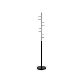 Cuier hol FERRO, crom/negru, metal, Ø30x173 cm