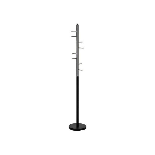 Cuier hol FERRO, crom/negru, metal, Ø30x173 cm