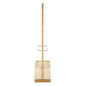 Suport umerase WU-31, stejar, metal/lemn masiv de bambus, 60x35x166 cm