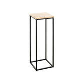 Suport flori WATFORD, stejar/negru, metal, 23x23x67 cm
