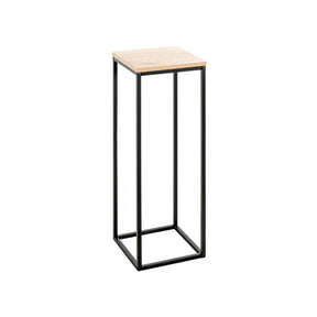 Suport flori WATFORD, stejar/negru, metal, 23x23x67 cm