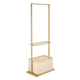 Suport umerase WU-31, stejar, metal/lemn masiv de bambus, 60x35x166 cm