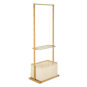 Suport umerase WU-31, stejar, metal/lemn masiv de bambus, 60x35x166 cm