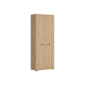 Dulap SPACE OFFICE, stejar artisan, PAL laminat, 80x37x203 cm