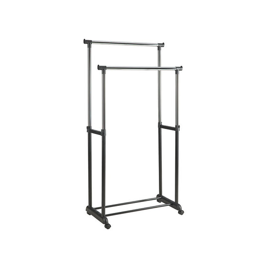 Stander haine JAMES, negru, metal/plastic, 84x44x168 cm