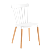 Scaun ZOSIMA, alb/fag, lemn masiv/plastic, 54x44x83 cm