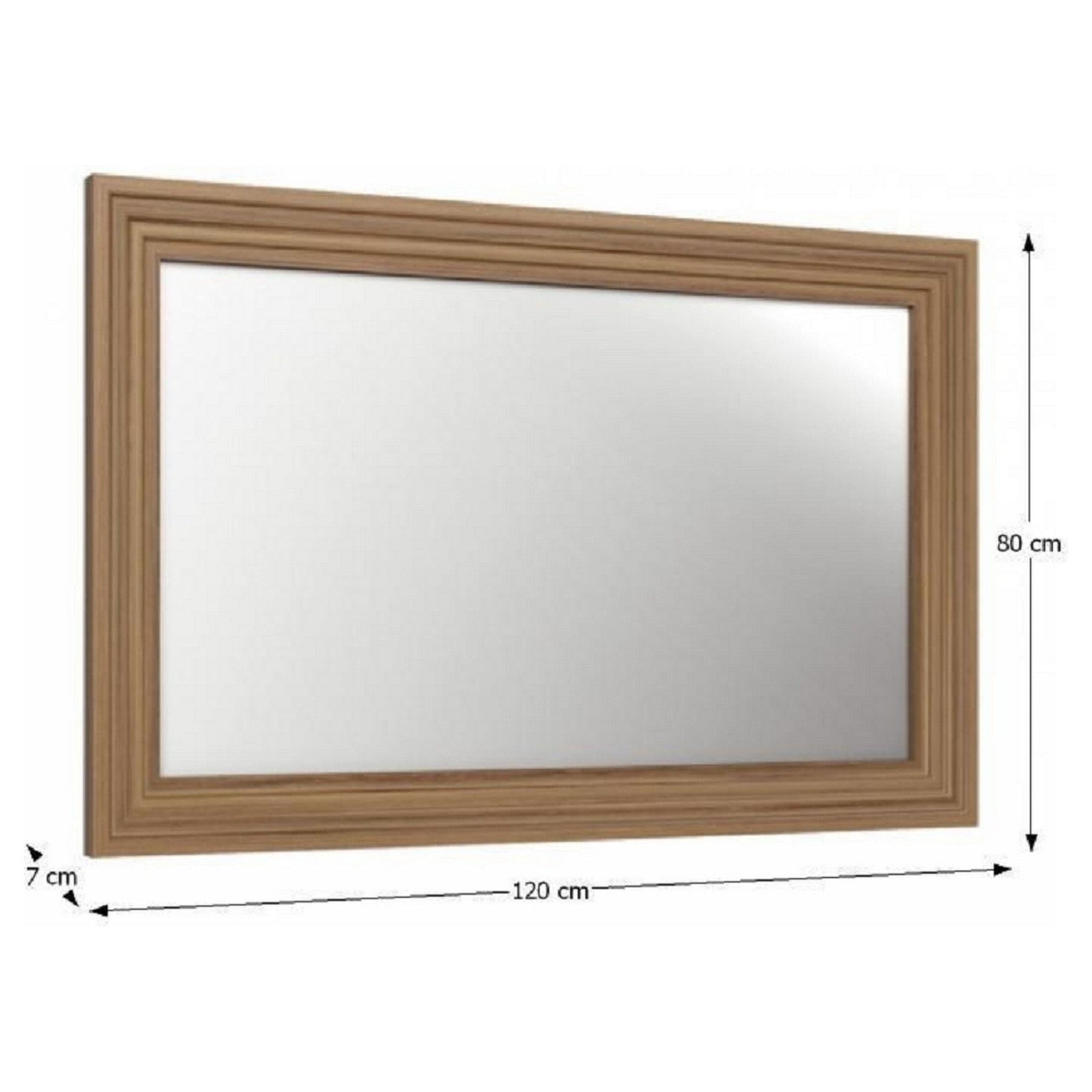 Oglinda ROYAL LS, stejar, PAL melaminat, 120x80 cm