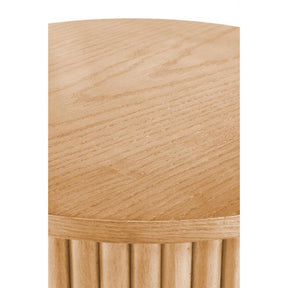 Masuta mica cafea rotunda din lemn Woody S, 40x50 cm