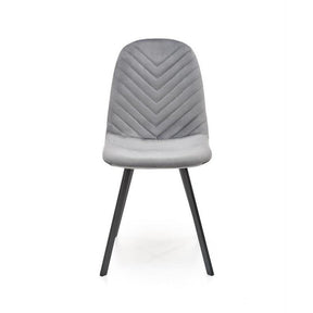 Scaun K462, stofa catifelata gri, 45x57x82 cm