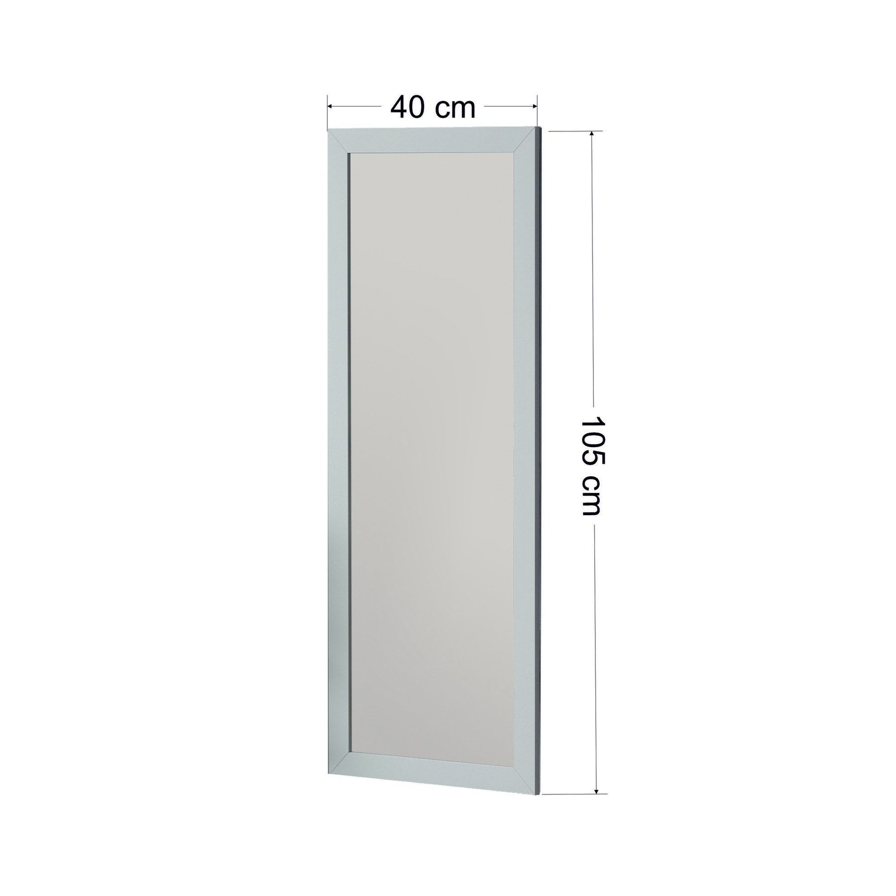 Oglinda Ovea, alb, 40x2x105 cm