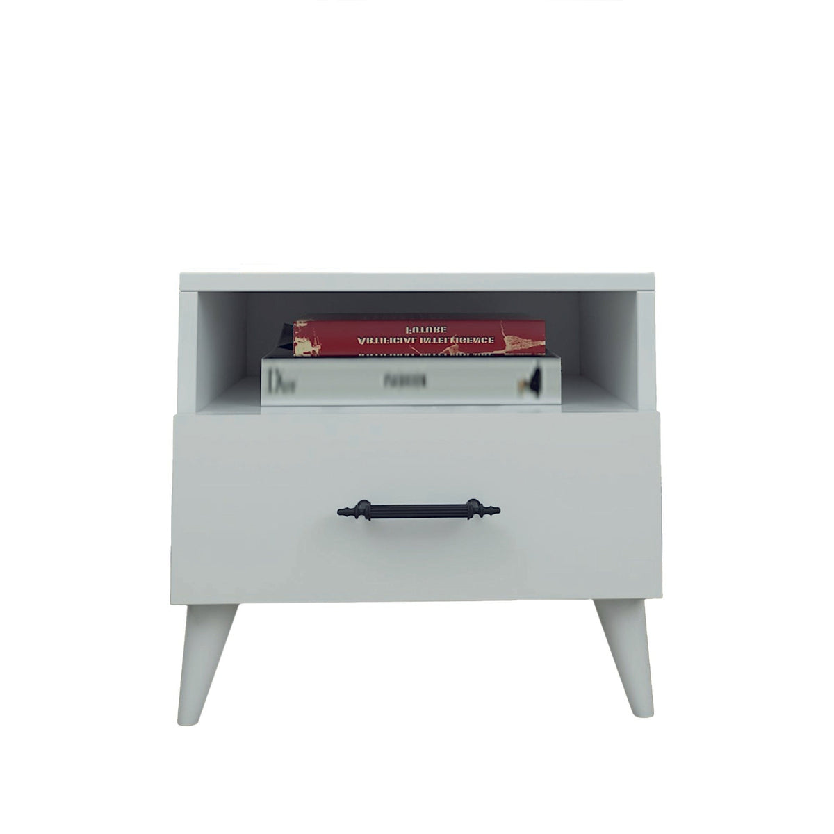 Noptiera Lavinia 501, alb, PAL, 45x35x47 cm