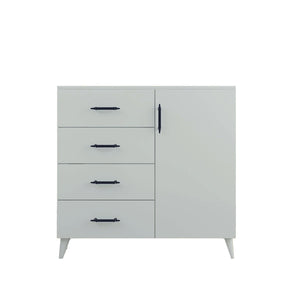 Comoda Lavinia 502, alb, PAL, 90x45x78 cm