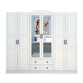 Dulap Bahar 606, alb, PAL, 210x50x186 cm