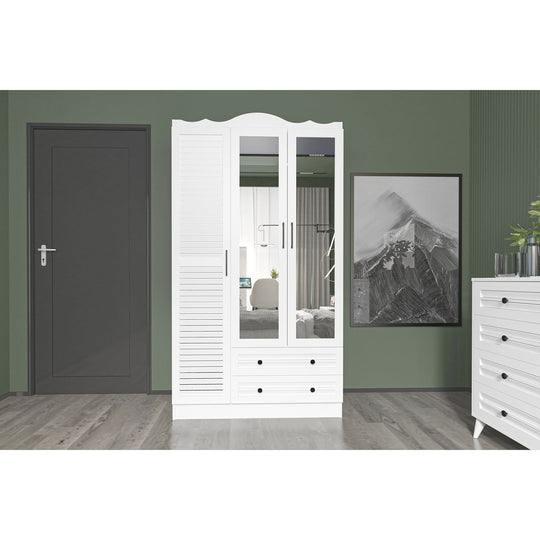 Dulap Nil 80, alb, PAL, 105x50x186 cm