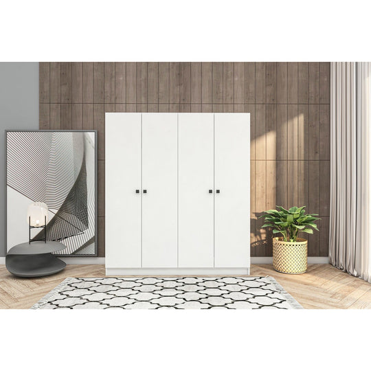 Dulap Royal 504, alb, PAL melaminat, 120x41x170 cm