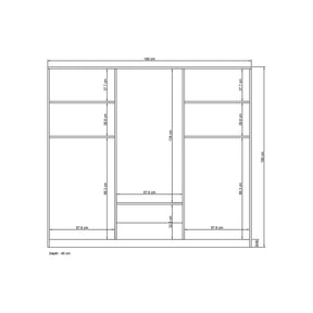 Dulap Royal 506180, alb, PAL melaminat, 180x43x180cm