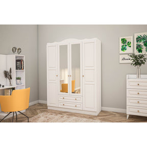 Dulap Tango 604, alb, PAL, 140x50x186 cm