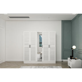 Dulap Nil 10, alb, PAL, 215x58x210 cm