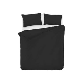 Set lenjerie pat dublu Fresh Color, bumbac ranforce 100%, negru, 200 x 220 cm + 2 fete de perna