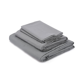 Set lenjerie pat dublu Dark Grey, bumbac ranforce 100%, gri inchis, 200 x 220 cm + 2 fete de perna