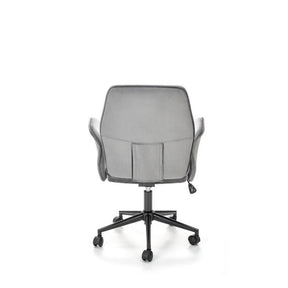 Scaun birou TULIP, catifea gri, 65x63x90/100 cm