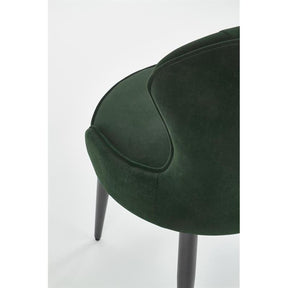 Scaun tapitat K366, verde, 52x58x92 cm