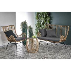 Canapea gradina IKARO XL, stejar/gri, 120x70x96 cm