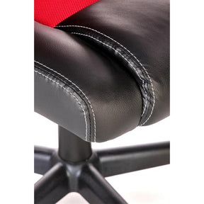 Scaun birou BERKEL cu mecanism TILT, negru/rosu, 62x63x108/117 cm