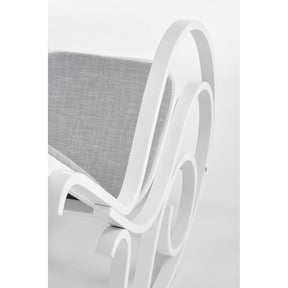 Balansoar din lemn curbat Max Bis Plus, alb cu gri, 52x90x95 cm
