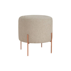 Taburet Copper 48, bej, material textil/bumbac, 40x42 cm