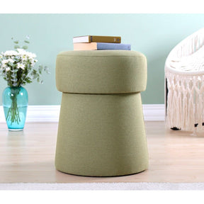 Taburet Beans, verde, bumbac/material textil, 40x50 cm