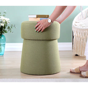 Taburet Beans, verde, bumbac/material textil, 40x50 cm