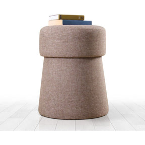 Taburet Beans, bej, bumbac/material textil, 50x40 cm