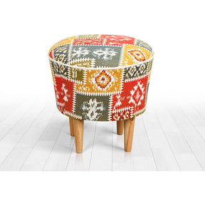 Taburet Rug, multicolor, material textil, 42x42 cm