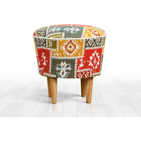 Taburet Rug, multicolor, material textil, 42x42 cm
