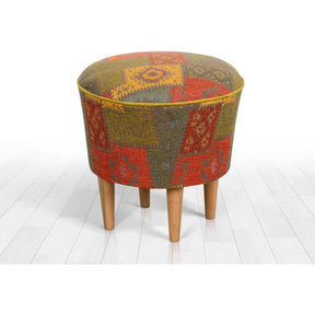 Taburet Rug v2, multicolor, material textil, 42x42 cm