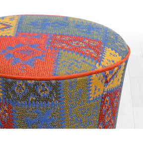 Taburet Rug v3, multicolor, material textil, 42x42 cm