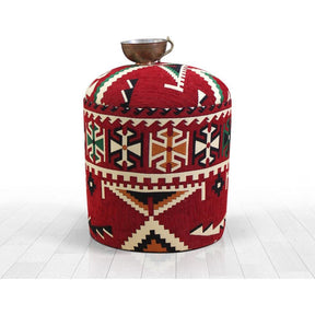 Taburet Bozok v3, multicolor, bumbac/material textil, 40x46 cm