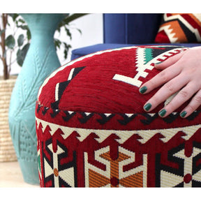 Taburet Bozok v3, multicolor, bumbac/material textil, 40x46 cm