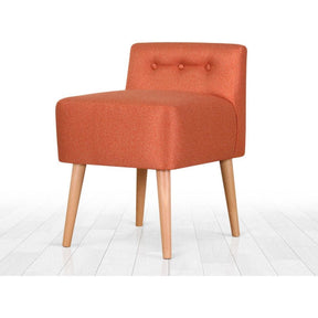 Taburet Moouv 9105, portocaliu, bumbac/lemn, 43x43 cm