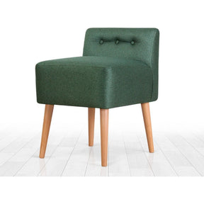 Taburet Moouv 9102, verde, bumbac/lemn, 43x43 cm