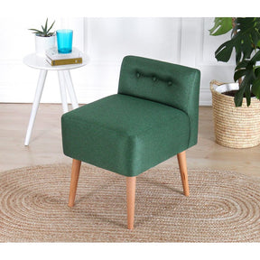 Taburet Moouv 9102, verde, bumbac/lemn, 43x43 cm