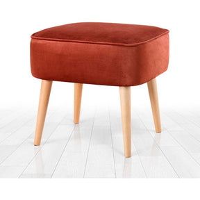 Taburet Moouv 7082, albastru, catifea, 45x45x43 cm