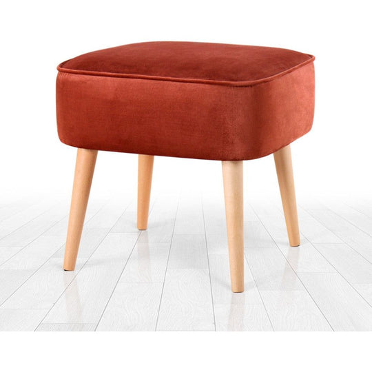 Taburet Moouv 7082, albastru, catifea, 45x45x43 cm