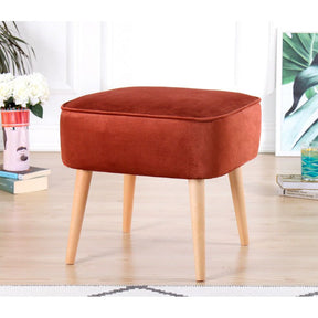 Taburet Moouv 7082, albastru, catifea, 45x45x43 cm