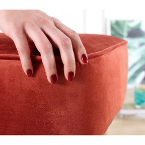 Taburet Moouv 7082, albastru, catifea, 45x45x43 cm