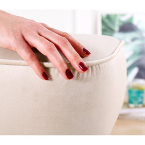 Taburet Moouv 7083 alb, catifea, 45x45x43 cm
